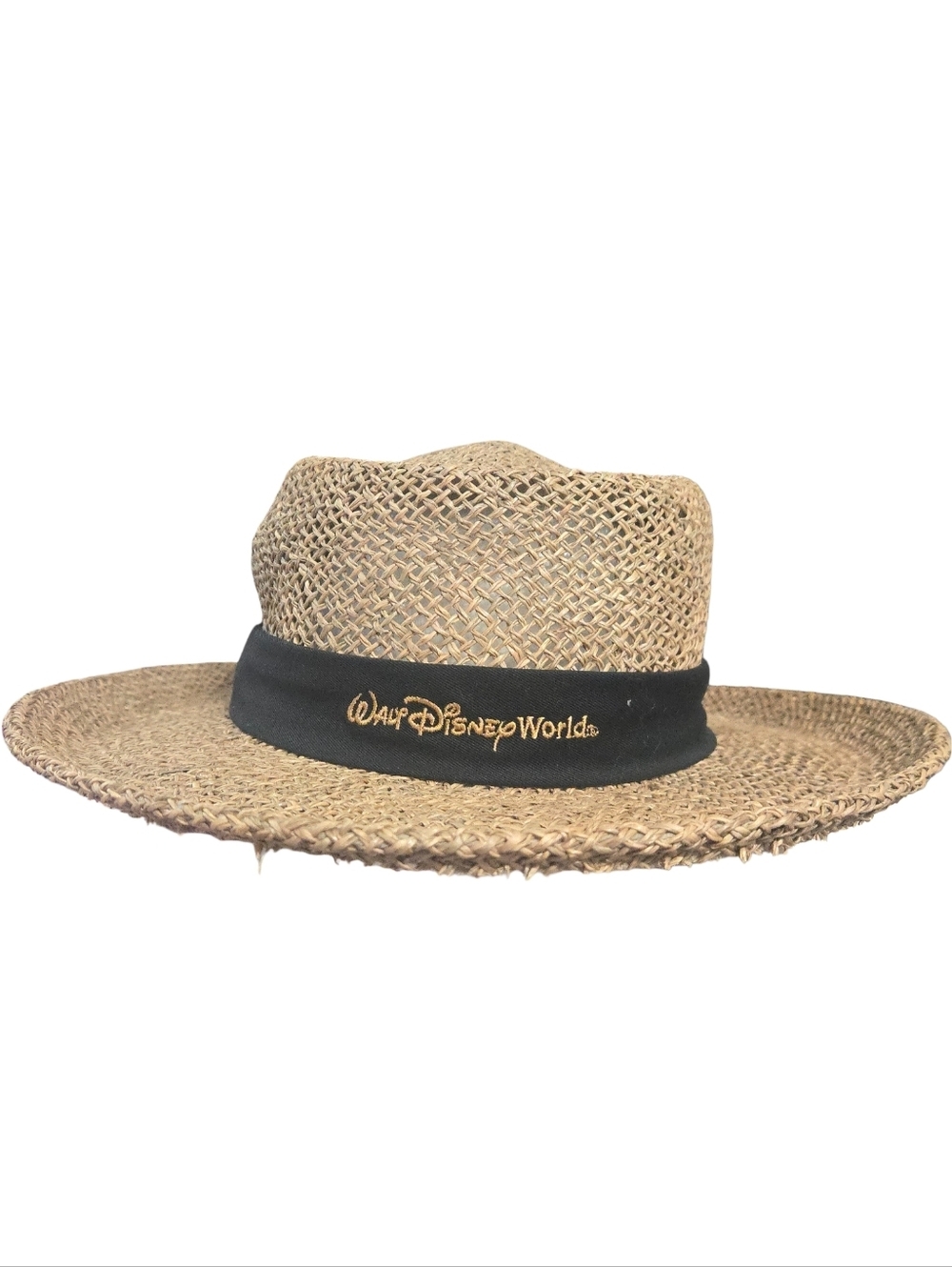 Disney Walt Disney World Vintag Straw Sun Hat with Black Band Limited Resortwear